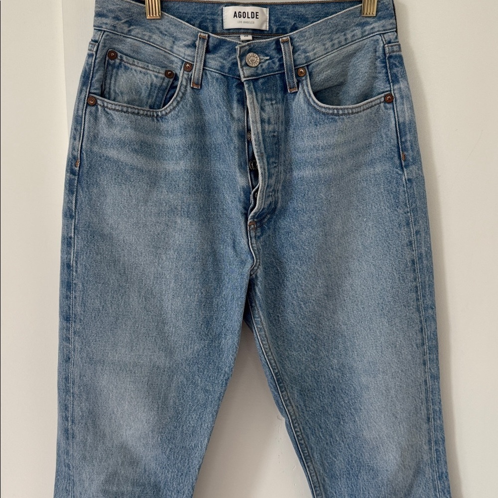 Agolde Light Blue Straight Leg Jeans